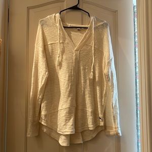 Roxy hooded long sleeve cream sweater